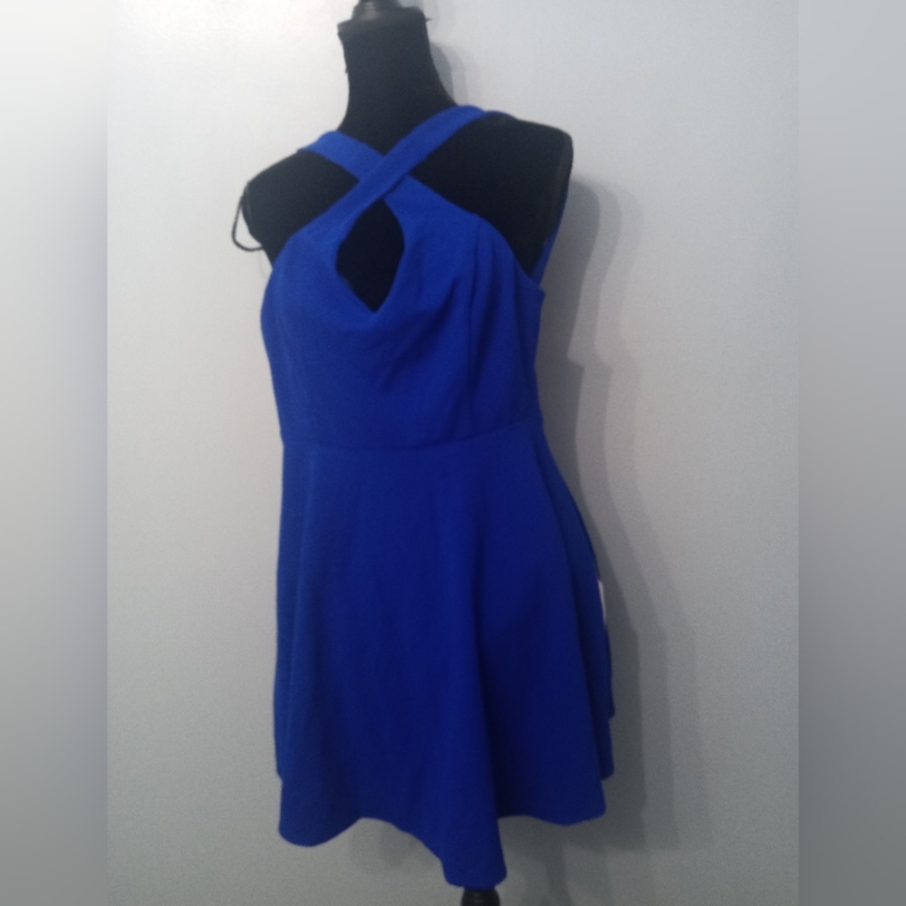 Lulus Blue Halter Dress Size M